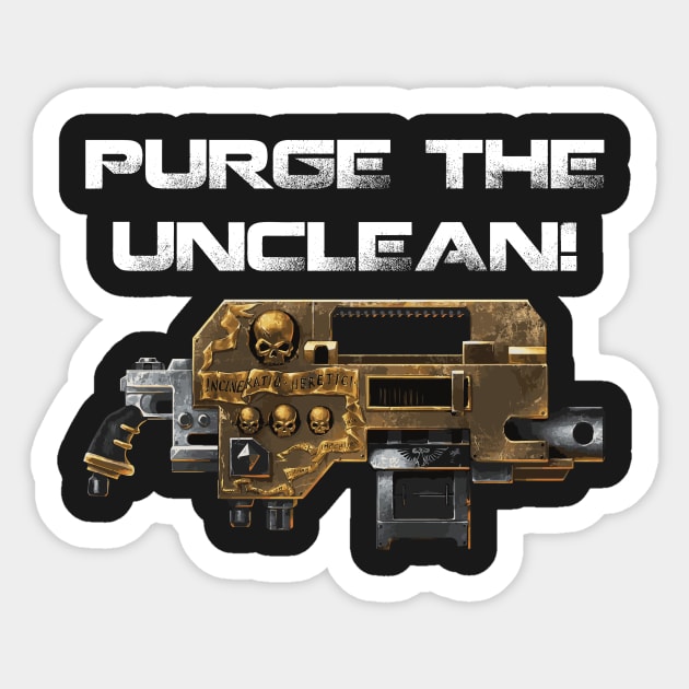 purge the unclean Sticker by horrorshirt